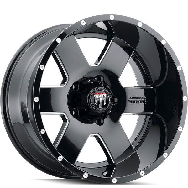 American Truxx AT-155 Armor Black with Milled Spokes