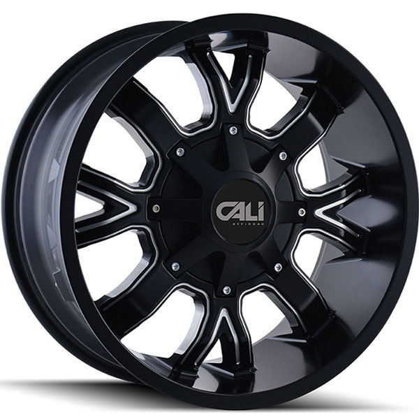 Cali Offroad Dirty 9104 Satin Black with Milled Spokes