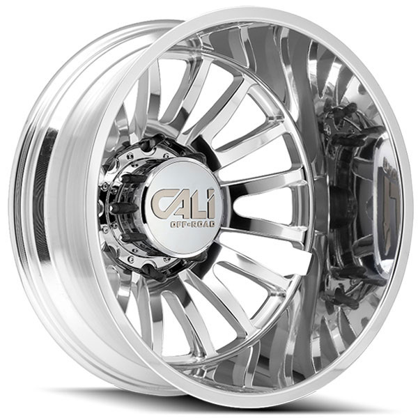 Cali Offroad Summit Dually 9110 Polished with Milled Spokes Rear