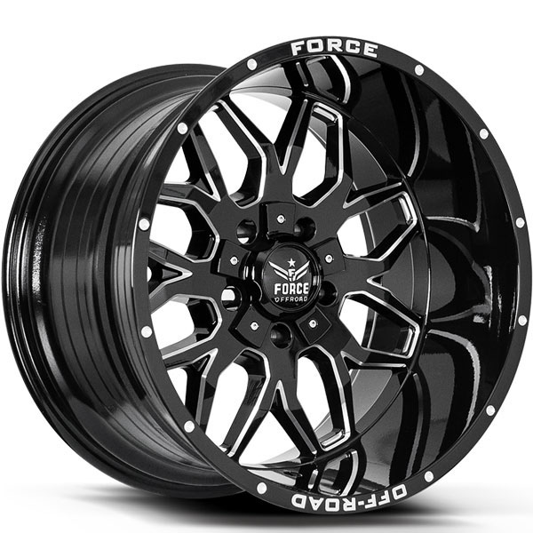 Force Off-Road F30 Gloss Black with Milled Spokes