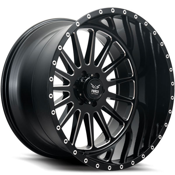 Force Off-Road F36 Gloss Black with Milled Spokes