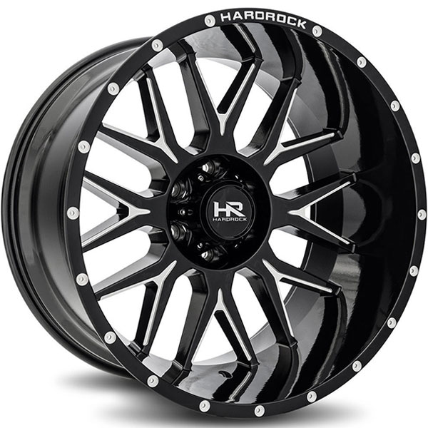 Hardrock Offroad H500 Affliction Xposed Gloss Black with Milled Spokes