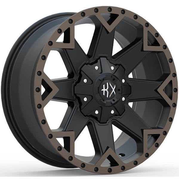 KX Offroad KX09 Matte Black with Machined Face and Bronze Tint