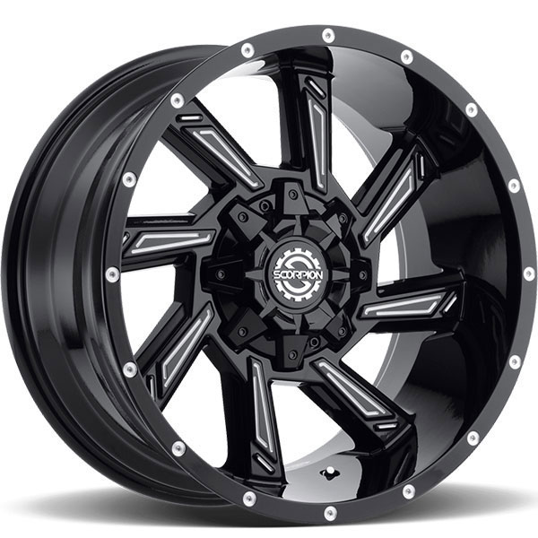 Scorpion Off-Road SC-25 Gloss Black with Milled Spokes
