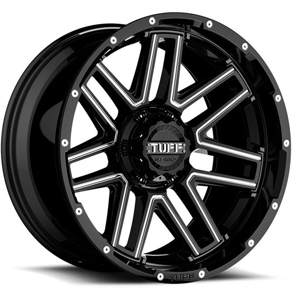 Tuff T17 Gloss Black with Milled Spokes
