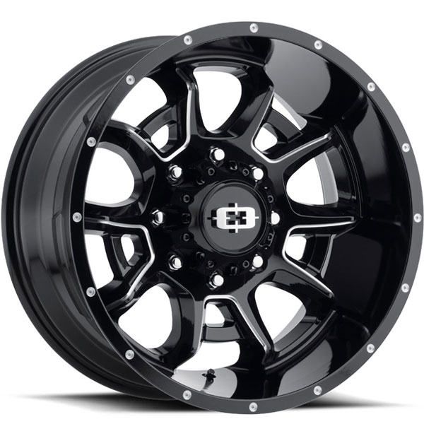 Vision 415 Bomb Gloss Black with Milled Spokes